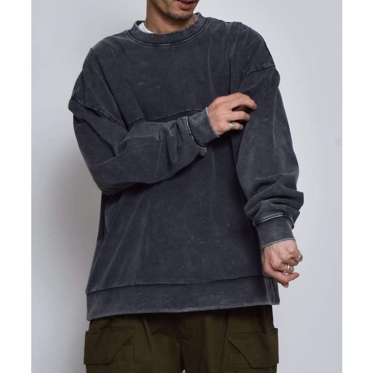 スノーウォッシュコットンドロストプルオーバーロンT | MODISH GAZE | 詳細画像15 