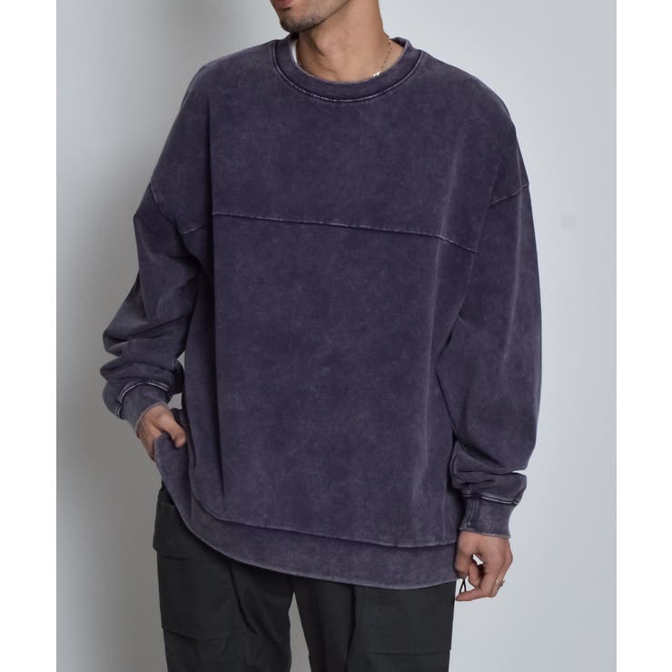 スノーウォッシュコットンドロストプルオーバーロンT | MODISH GAZE | 詳細画像6 