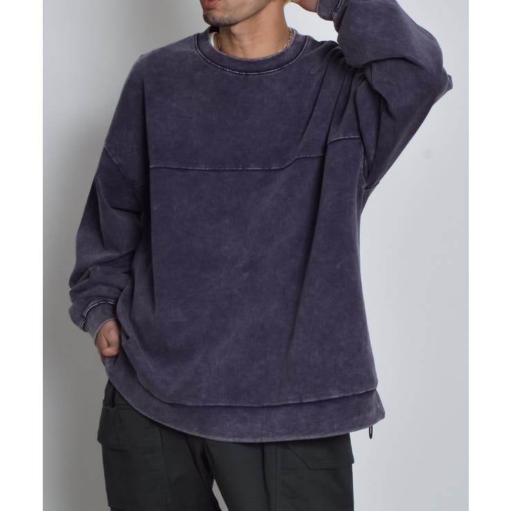 スノーウォッシュコットンドロストプルオーバーロンT | MODISH GAZE | 詳細画像9 