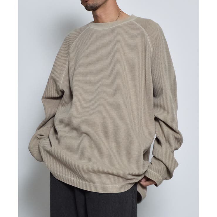 ピグメントワッフルラグランロンT | MODISH GAZE | 詳細画像1 