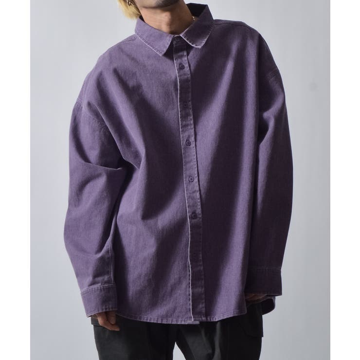 スノーウォッシュヴィンテージ風コットンシャツ | MODISH GAZE | 詳細画像10 