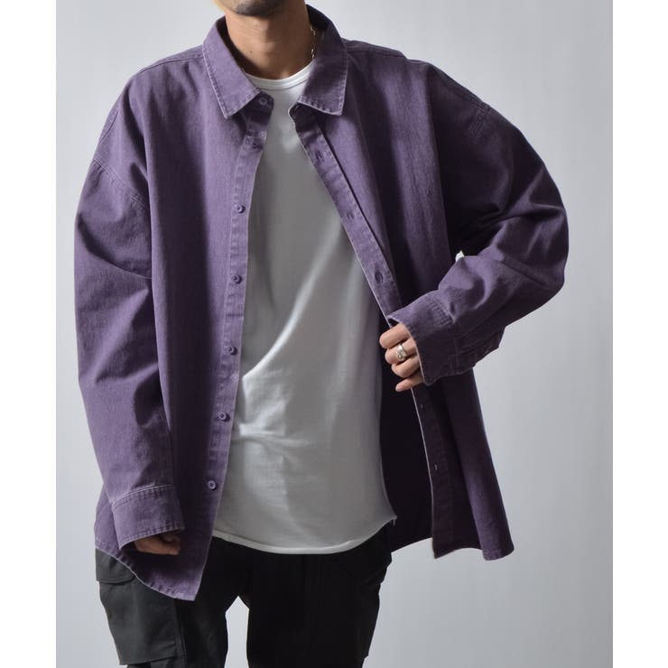 スノーウォッシュヴィンテージ風コットンシャツ | MODISH GAZE | 詳細画像11 