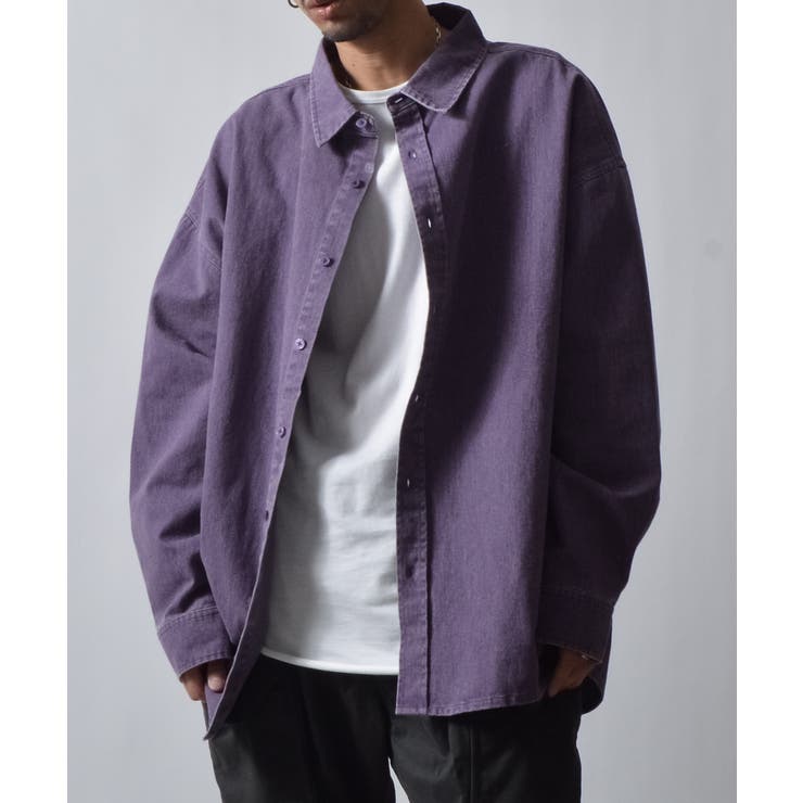 スノーウォッシュヴィンテージ風コットンシャツ | MODISH GAZE | 詳細画像12 