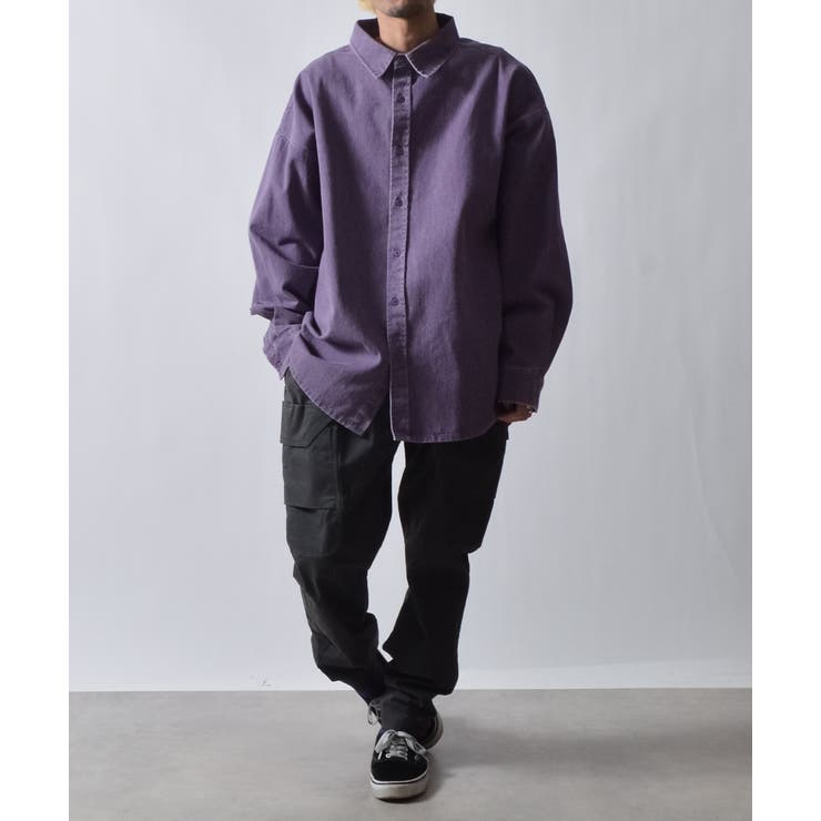 スノーウォッシュヴィンテージ風コットンシャツ | MODISH GAZE | 詳細画像14 