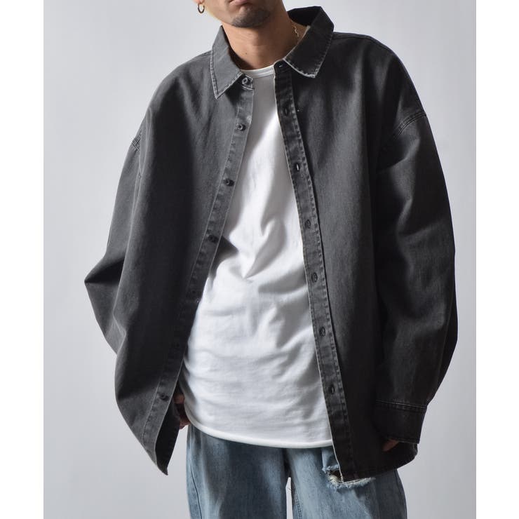 スノーウォッシュヴィンテージ風コットンシャツ | MODISH GAZE | 詳細画像15 