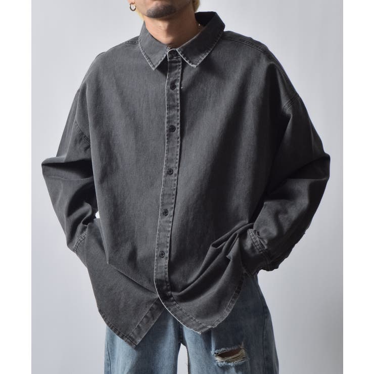 スノーウォッシュヴィンテージ風コットンシャツ | MODISH GAZE | 詳細画像20 