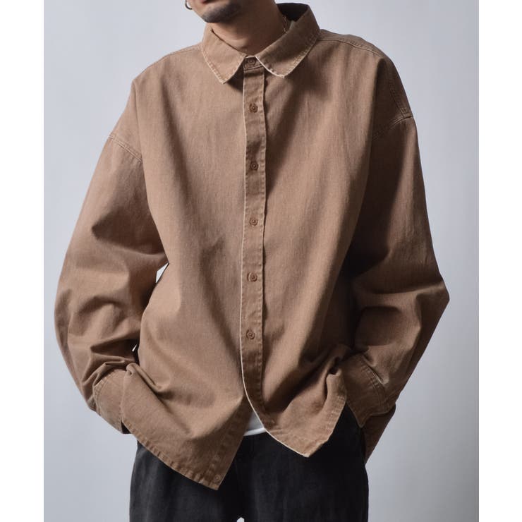 スノーウォッシュヴィンテージ風コットンシャツ | MODISH GAZE | 詳細画像3 