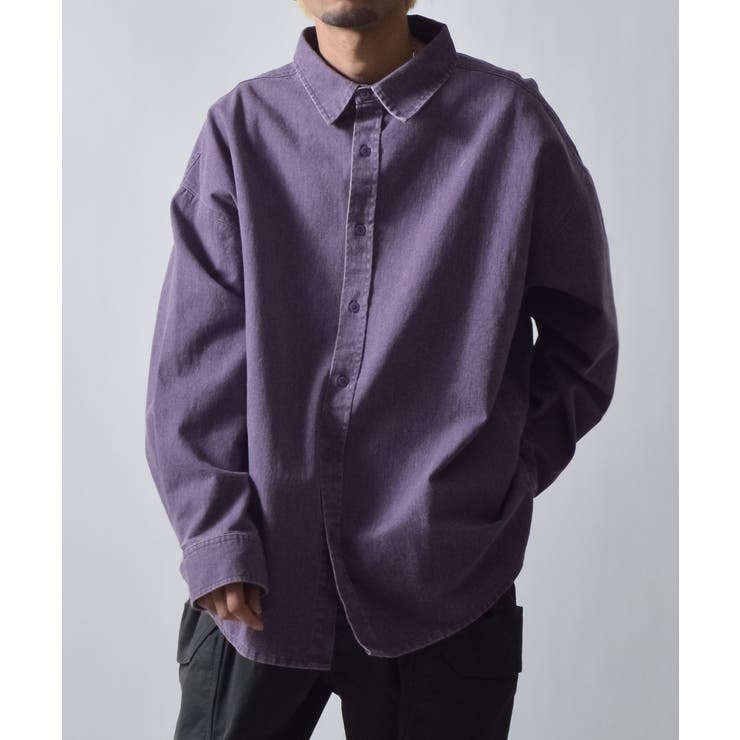 スノーウォッシュヴィンテージ風コットンシャツ | MODISH GAZE | 詳細画像8 