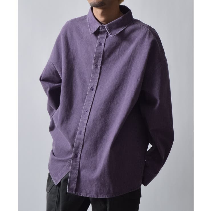 スノーウォッシュヴィンテージ風コットンシャツ | MODISH GAZE | 詳細画像9 