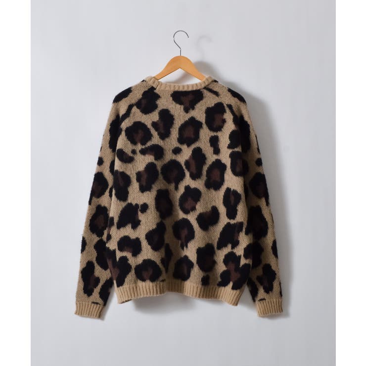 レオパードショートシャギークルーネックラグランニット | MODISH GAZE | 詳細画像16 
