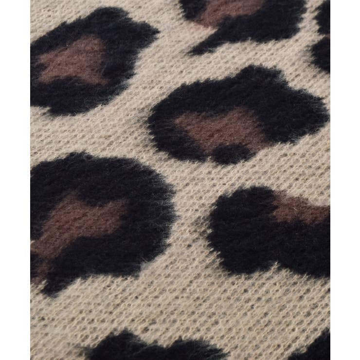 レオパードショートシャギークルーネックラグランニット | MODISH GAZE | 詳細画像21 