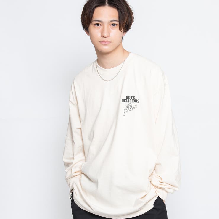 ビッグシルエット 6ozコットン ピザイラスト ロンt 品番 Radm Modish Gaze モディッシュガゼ のメンズファッション通販 Shoplist ショップリスト