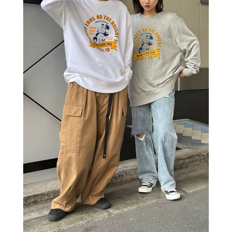 レトロデザインサークルロゴ 裏毛スウェット[品番:RADM0005612 レトロデザインサークルロゴ 裏毛スウェット[品番:RADM0005612