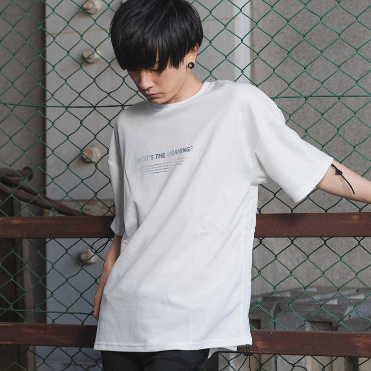 箔プリント＆ドローコード Tシャツ[品番：RADM0000280]｜MODISH GAZE（モディッシュガゼ ）のメンズファッション通販｜SHOPLIST（ショップリスト）