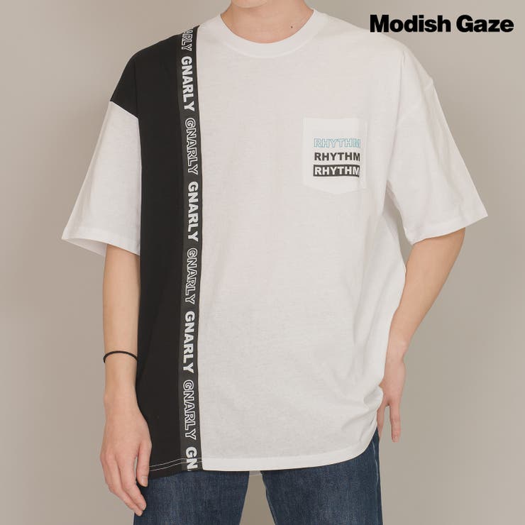 半袖tシャツ 生地切り替え グラフィック 品番 Radm Modish Gaze モディッシュガゼ のメンズファッション通販 Shoplist ショップリスト