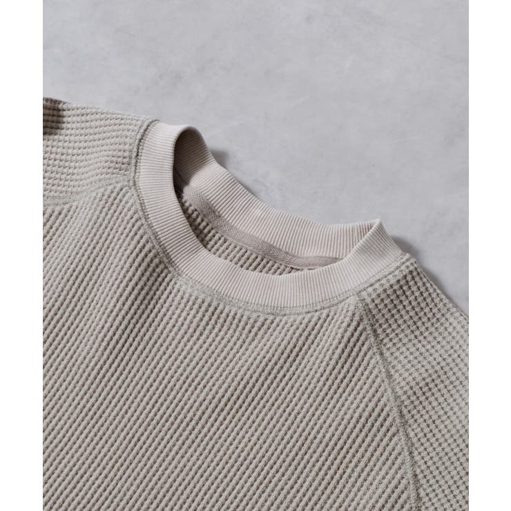 スノーウォッシュ5分袖ラグランオーバーサイズワッフルTシャツ | MODISH GAZE | 詳細画像11 