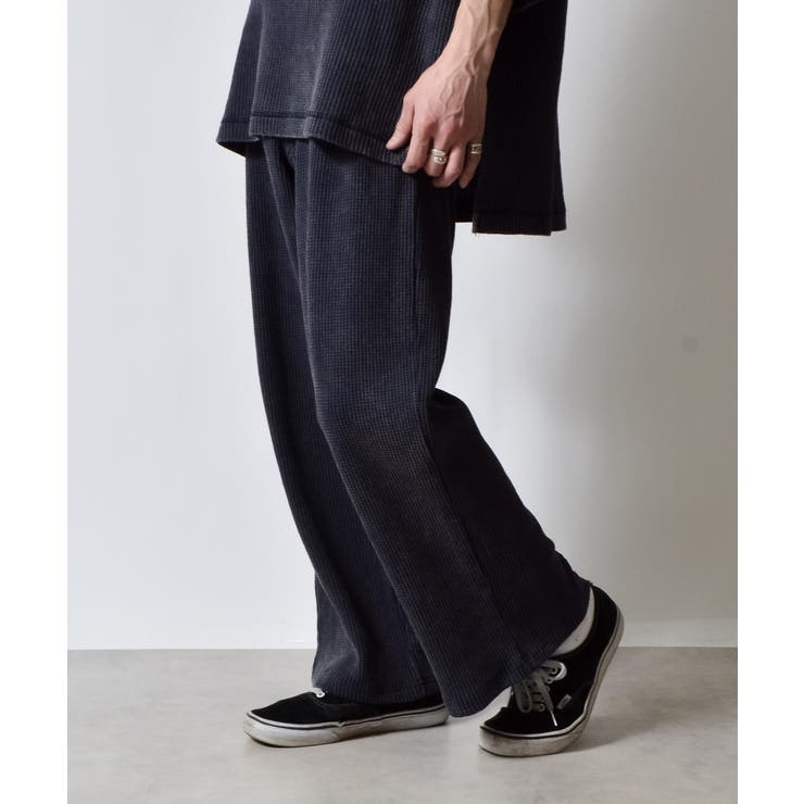 スノーウォッシュワッフルイージーワイドパンツ | MODISH GAZE | 詳細画像1 