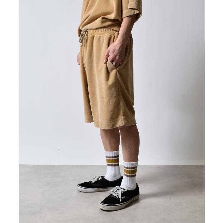 スノーウォッシュパイルイージーハーフパンツ | MODISH GAZE | 詳細画像3 