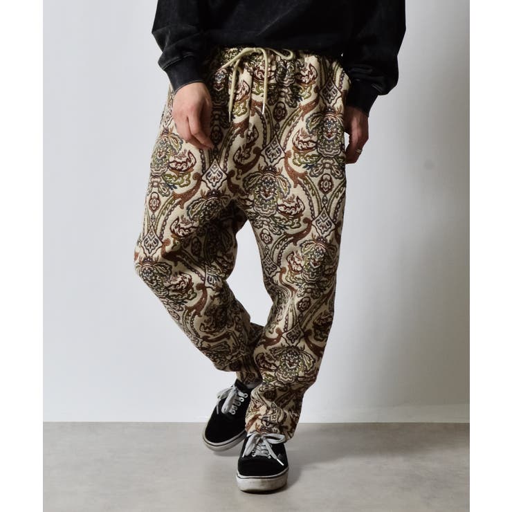 アイボリー | ペイズリー調ゴブランイージーバルーンテーパードパンツ | MODISH GAZE