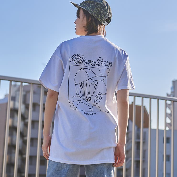 スモーキングガール Tシャツ 半袖[品番：RADM0000678]｜MODISH  GAZE（モディッシュガゼ）のメンズファッション通販｜SHOPLIST（ショップリスト）