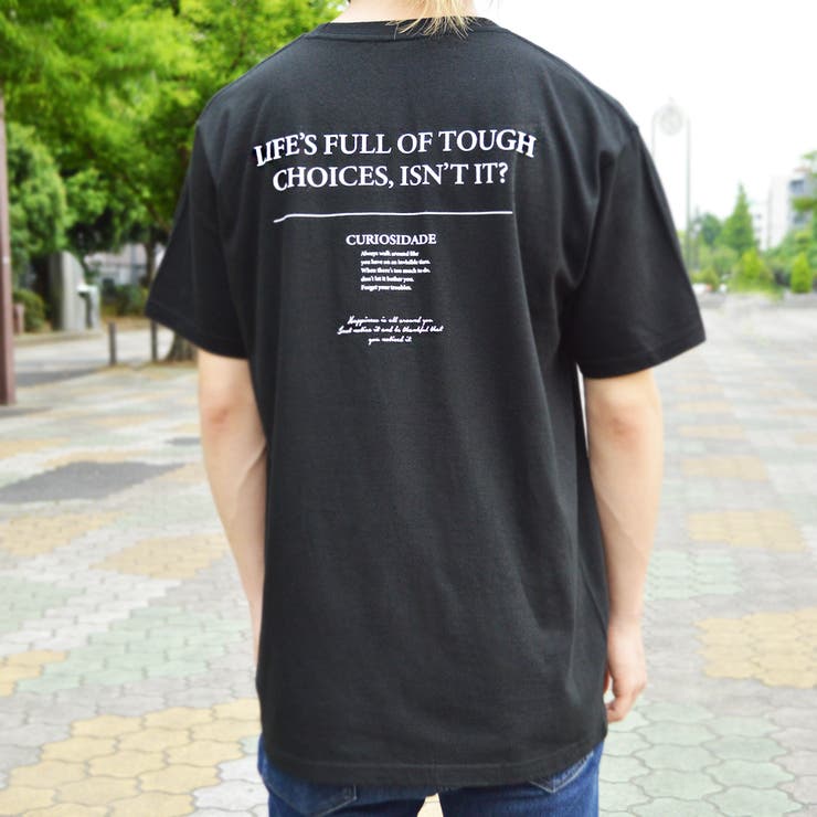 LIFEバックレタリング半袖Tシャツ[品番：RADM0000959]｜MODISH GAZE