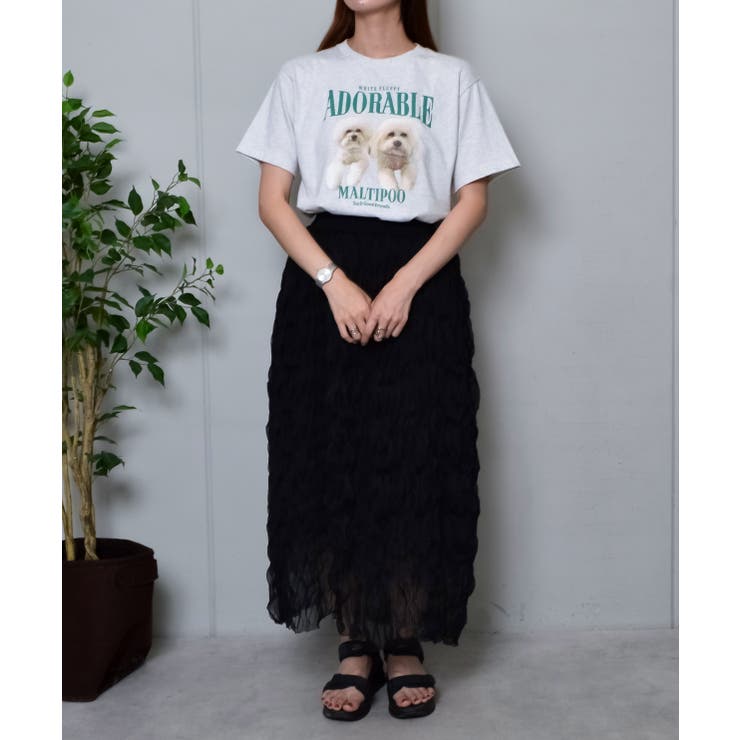 アニマルプリントTシャツ DOGプリント | ＆soiree | 詳細画像8 