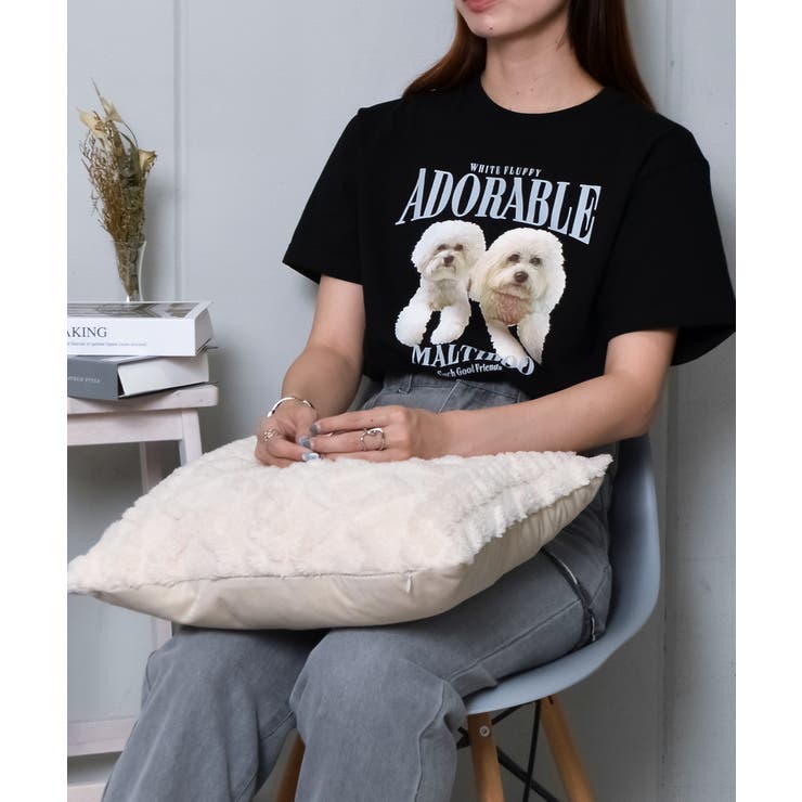 アニマルプリントTシャツ DOGプリント | ＆soiree | 詳細画像11 