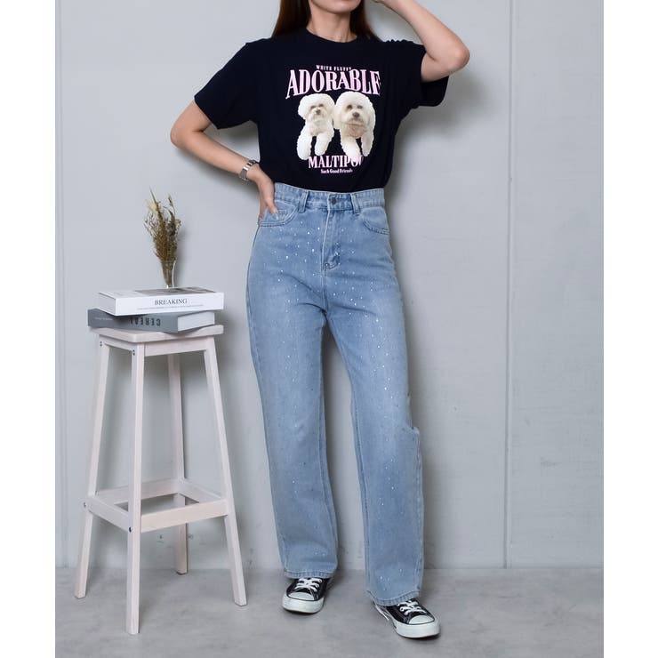 アニマルプリントTシャツ DOGプリント | ＆soiree | 詳細画像4 