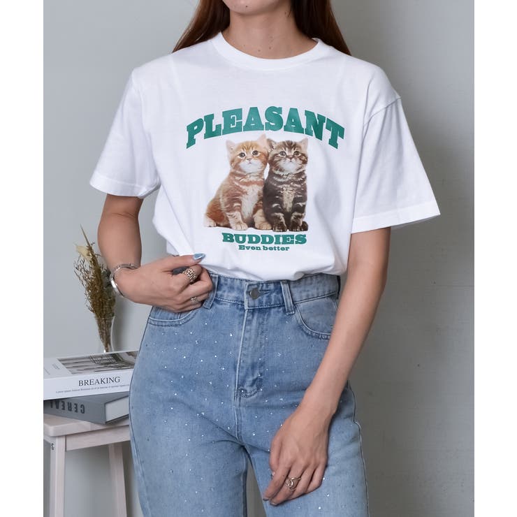 アニマルプリントTシャツ  CATプリント | ＆soiree | 詳細画像2 