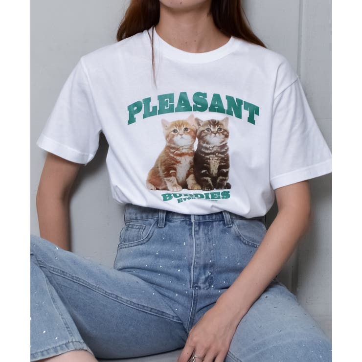 アニマルプリントTシャツ  CATプリント | ＆soiree | 詳細画像4 