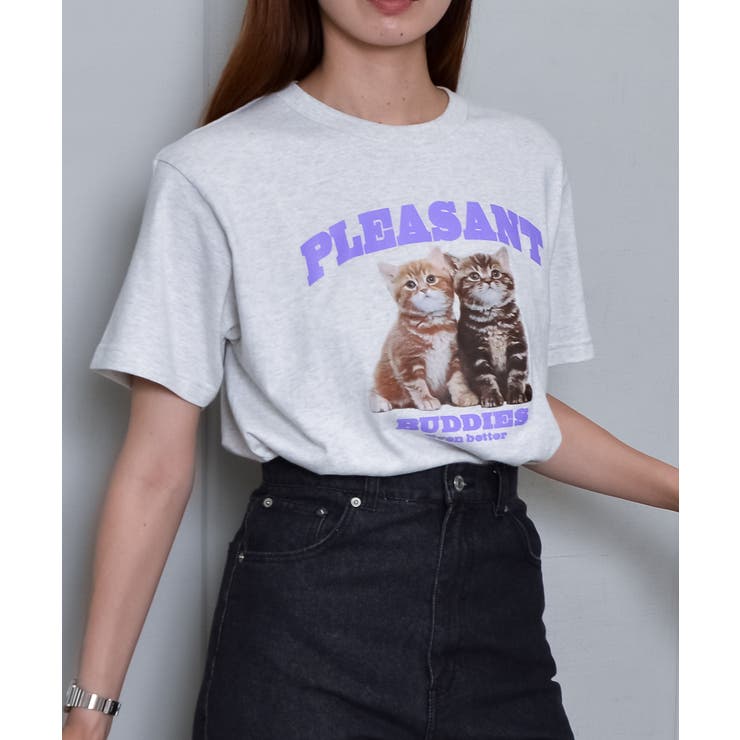 アニマルプリントTシャツ  CATプリント | ＆soiree | 詳細画像7 