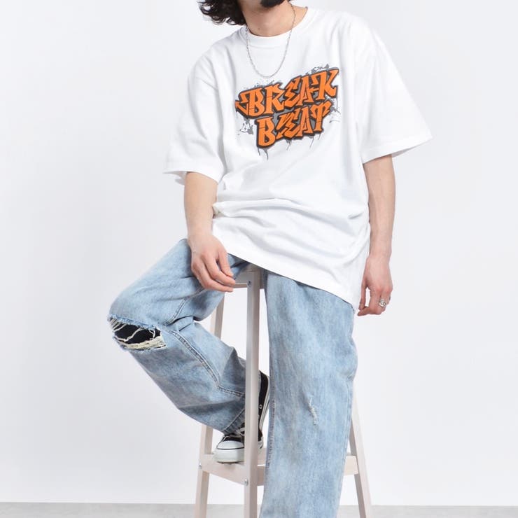 グラフィックプリントTシャツ BREAK BEAT [品番：RADM0001079]｜MODISH