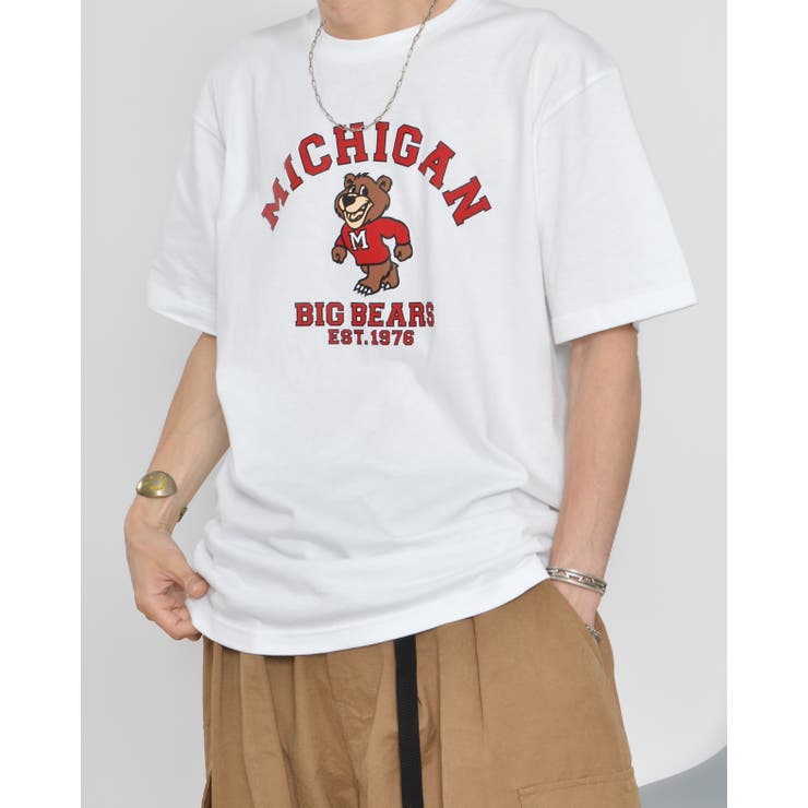 MICHIGANクマプリントTシャツ | ＆soiree | 詳細画像3 