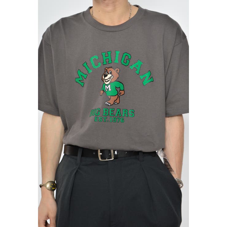 MICHIGANクマプリントTシャツ | ＆soiree | 詳細画像8 