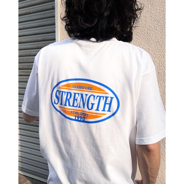 STRENGTHオーバルロゴTシャツ(半袖)[品番：RADM0005578]｜MODISH GAZE