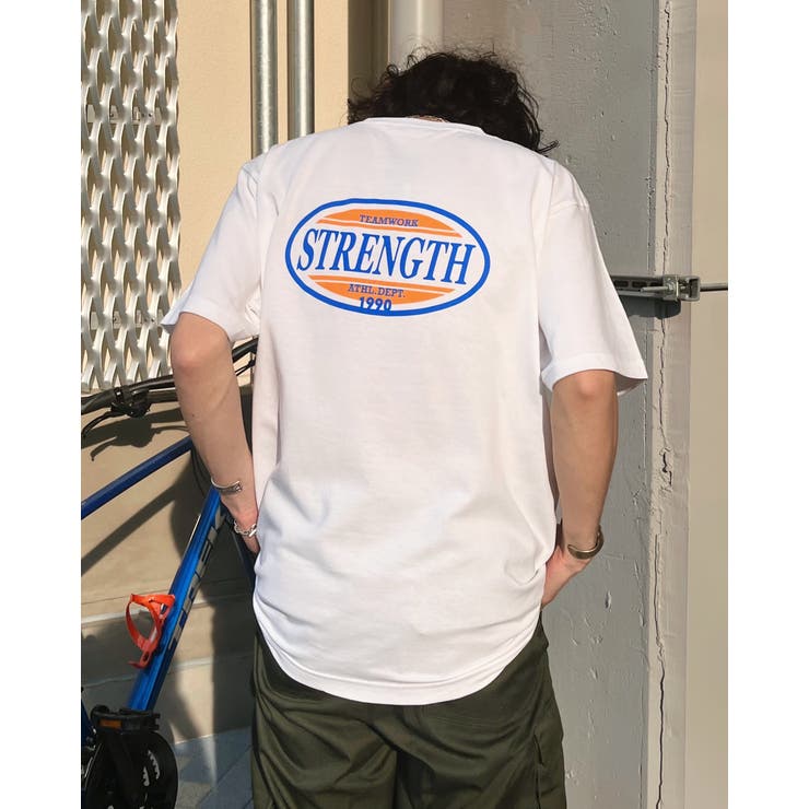 オレンジ】STRENGTHオーバルロゴTシャツ(半袖)[品番：RADM0005578 ...