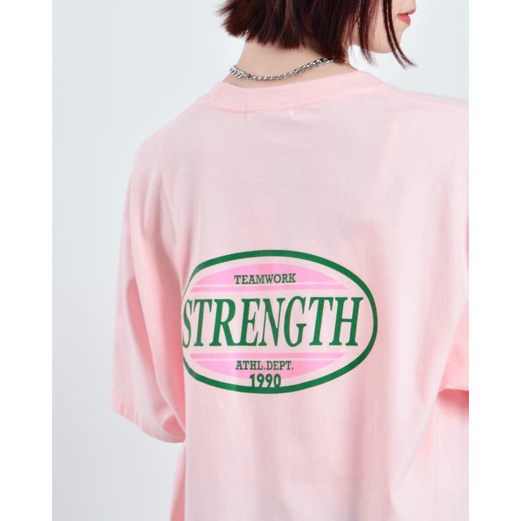 ピンク | STRENGTHオーバルロゴTシャツ(半袖) | MODISH GAZE