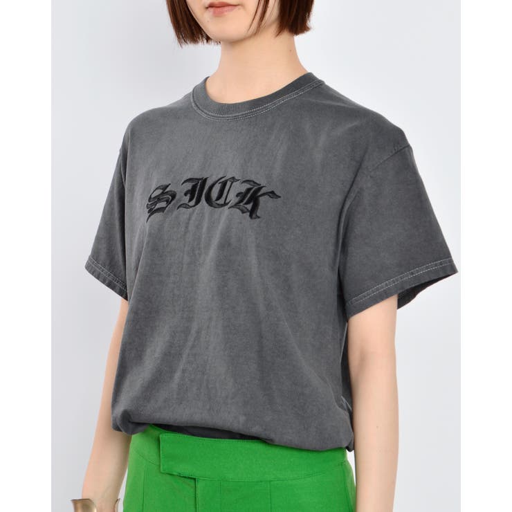 新品タグ付き M'S GRACY 半袖 白色Tシャツとポーチセット ピグメントSICK刺繍Tシャツ(半袖)[品番：RADM0005580]｜MODISH