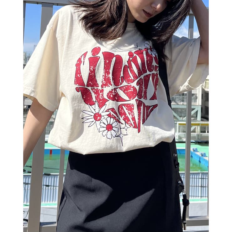 ハート ピグメントTシャツ | MODISH GAZE | 詳細画像1 