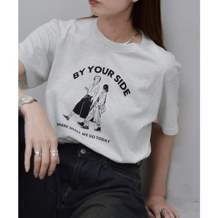 BY YOUR SIDE デザインプリントTシャツ | ＆soiree | 詳細画像1 
