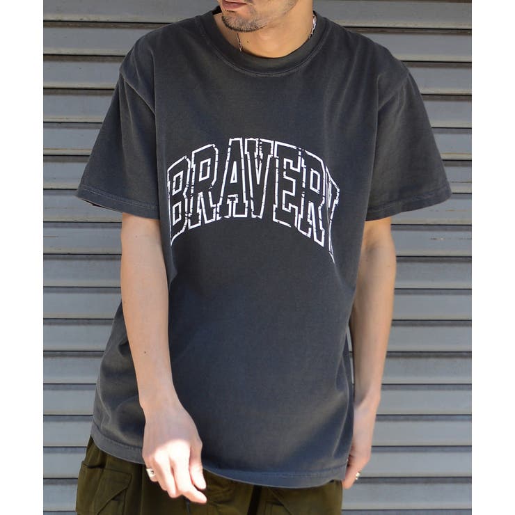 ピグメントアーチロゴＴシャツ（BRAVERY) | MODISH GAZE | 詳細画像10 
