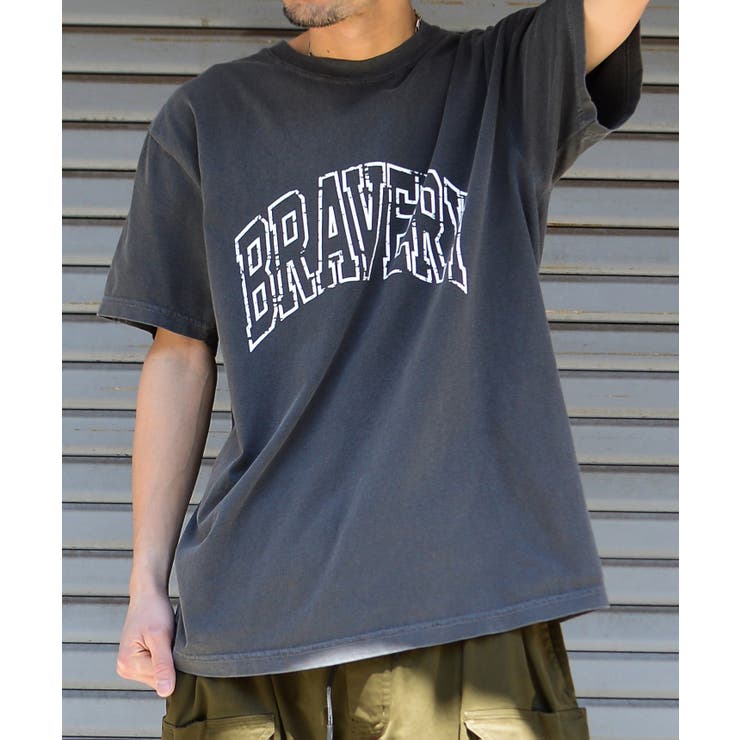 ピグメントアーチロゴＴシャツ（BRAVERY) | MODISH GAZE | 詳細画像11 