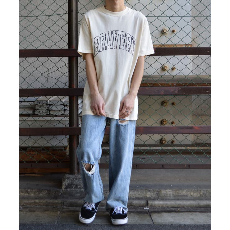 ピグメントアーチロゴＴシャツ（BRAVERY) | MODISH GAZE | 詳細画像4 
