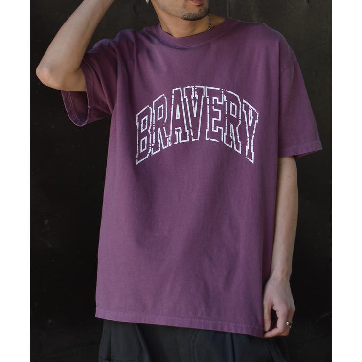 ピグメントアーチロゴＴシャツ（BRAVERY) | MODISH GAZE | 詳細画像8 