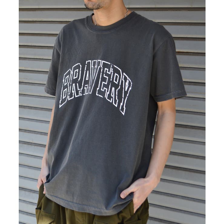 スミクロ | ピグメントアーチロゴＴシャツ（BRAVERY) | MODISH GAZE