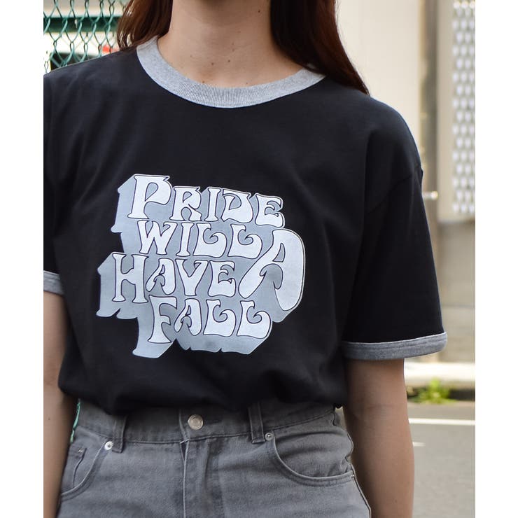 ドライタッチリンガーＴシャツ（PRIDE WILL HAVE A FALL) | ＆soiree | 詳細画像1 