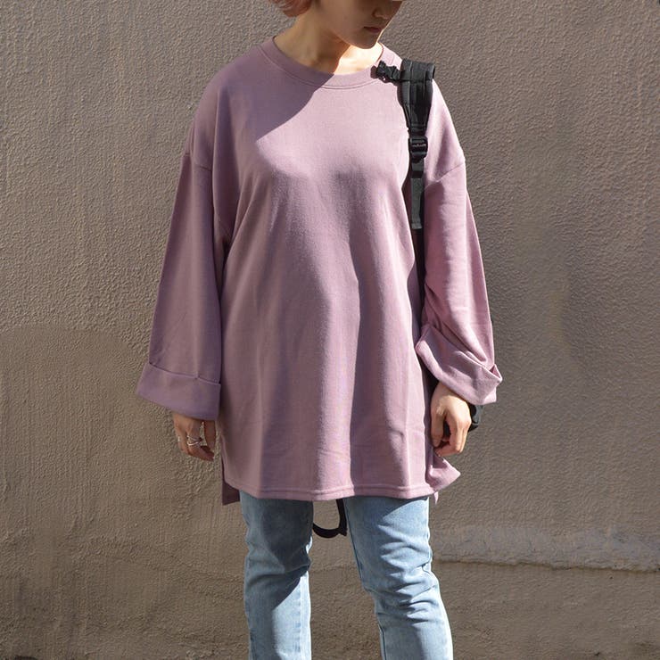 【spiritoso】ミニ裏毛 袖ロールアップ BIGプルオーバー | ＆soiree | 詳細画像11 