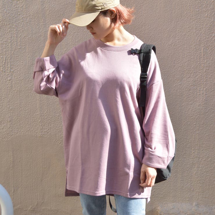 【spiritoso】ミニ裏毛 袖ロールアップ BIGプルオーバー | ＆soiree | 詳細画像12 