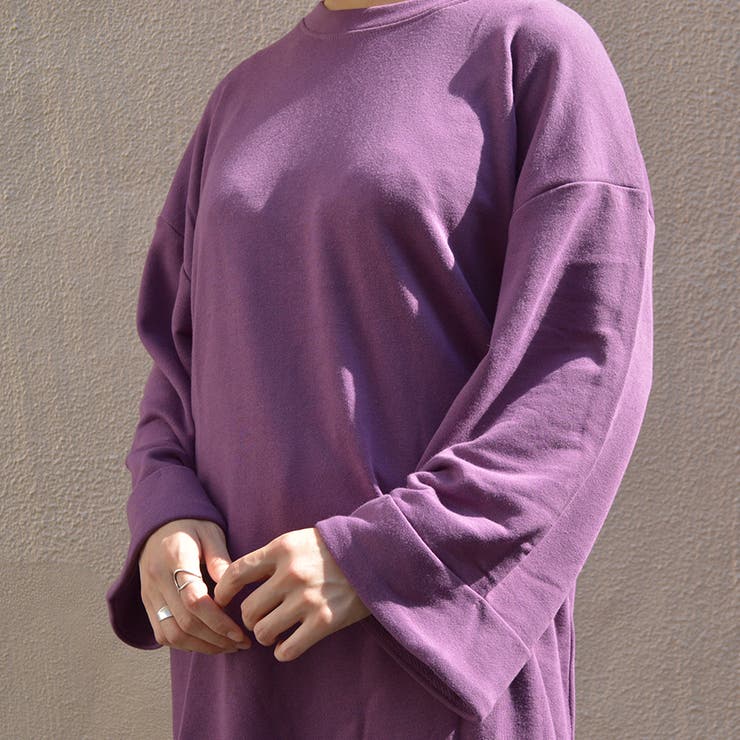 【spiritoso】ミニ裏毛 袖ロールアップ BIGプルオーバー | ＆soiree | 詳細画像5 