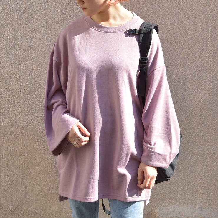 【spiritoso】ミニ裏毛 袖ロールアップ BIGプルオーバー | ＆soiree | 詳細画像8 